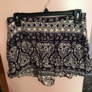 navy and white shorts